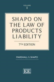 Image for Shapo on the law of products liability