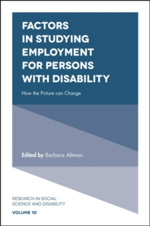 Image for Factors in Studying Employment for Persons with Disability