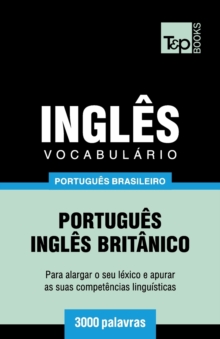Image for Vocabulario Portugues Brasileiro-Ingles - 3000 palavras : Ingles britanico