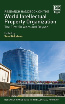 Research Handbook on the World Intellectual Property Organization