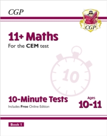 Image for 11+ CEM 10-Minute Tests: Maths - Ages 10-11 Book 1 (with Online Edition)