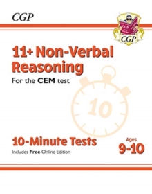 Image for 11+ CEM 10-Minute Tests: Non-Verbal Reasoning - Ages 9-10 (with Online Edition)