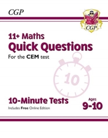 Image for 11+ CEM 10-Minute Tests: Maths Quick Questions - Ages 9-10 (with Online Edition)