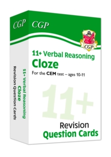 11+ CEM Revision Question Cards: Verbal Reasoning Cloze – Ages 10-11