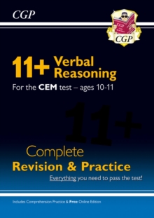 11+ CEM Verbal Reasoning Complete Revision and Practice – Ages 10-11 (with Online Edition)