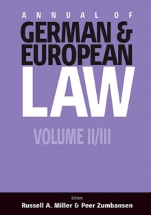 Image for Annual of German and European Law: Volume II and III