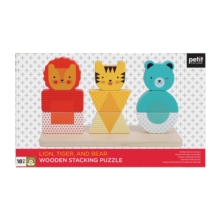 Image for Lion, Tiger, and Bear Wooden Stacking Puzzle