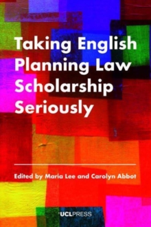 Image for Taking English Planning Law Scholarship Seriously