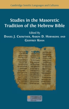 Image for Studies in the Masoretic Tradition of the Hebrew Bible