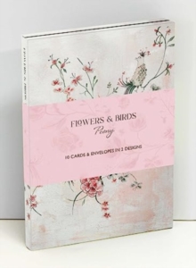 Flowers & Birds Peony Wallet Notecards