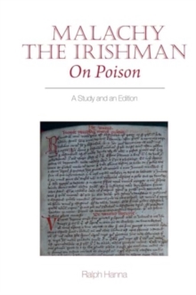 Image for Malachy the Irishman, On poison  : a study and an edition