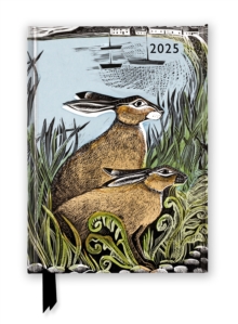 Image for Angela Harding: Rathlin Hares 2025 Luxury Diary Planner - Page to View with Notes