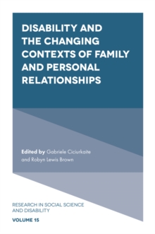 Image for Disability and the Changing Contexts of Family and Personal Relationships