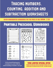 Image for Printable Preschool Workbooks (Tracing numbers, counting, addition and subtraction)