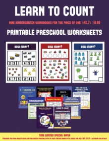 Image for Printable Preschool Worksheets (Learn to count for preschoolers) : A full-color counting workbook for preschool/kindergarten children.