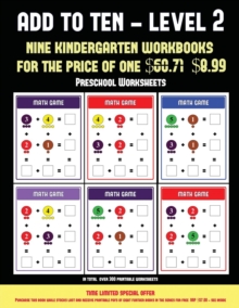 Image for Preschool Worksheets (Add to Ten - Level 2) : 30 full color preschool/kindergarten addition worksheets that can assist with understanding of math