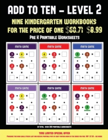 Image for Pre K Printable Worksheets (Add to Ten - Level 2)