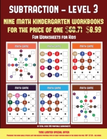 Image for Fun Worksheets for Kids (Kindergarten Subtraction/Taking Away Level 3)