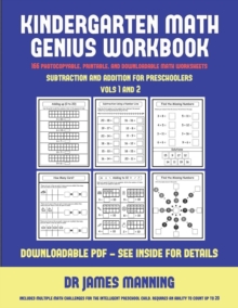 Image for Subtraction and Addition for Preschoolers (Vols 1 & 2) : This book is designed for preschool teachers to challenge more able preschool students: Fully copyable, printable, and downloadable