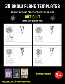 Image for Art and Craft Ideas with Paper (28 snowflake templates - Fun DIY art and craft activities for kids - Difficult)