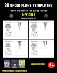 Image for Snowflake Paper Cut Out (28 snowflake templates - Fun DIY art and craft activities for kids - Difficult)