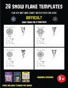 Image for Craft Ideas for 4 year Olds (28 snowflake templates - Fun DIY art and craft activities for kids - Difficult)