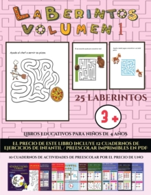 Image for Libros educativos para ninos de 4 anos (Laberintos - Volumen 1) : (25 fichas imprimibles con laberintos a todo color para ninos de preescolar/infantil)
