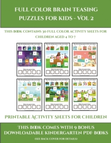 Image for Printable Activity Sheets for Children (Full color brain teasing puzzles for kids - Vol 2)