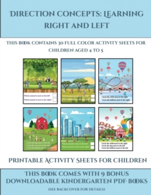 Image for Printable Activity Sheets for Children (Direction concepts - left and right) : This book contains 30 full color activity sheets for children aged 4 to 5