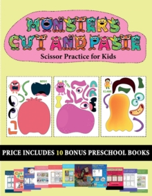 Image for Scissor Practice for Kids (20 full-color kindergarten cut and paste activity sheets - Monsters)