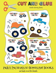 Image for Kinder Activity Sheets (Cut and Glue - Monster Trucks)