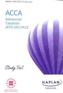 Image for ADVANCED TAXATION (ATX) (FA22) - STUDY TEXT