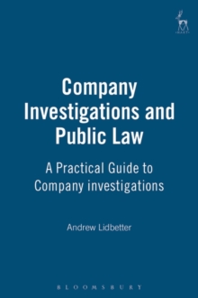 Image for Company investigations and public law  : a practical guide to government investigations