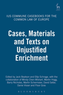 Image for Cases, Materials and Texts on Unjustified Enrichment