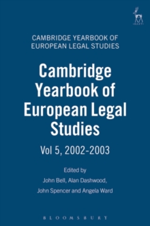 Image for Cambridge Yearbook of European Legal Studies  Vol 5, 2002-2003