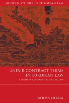 Image for Unfair Contract Terms in European Law