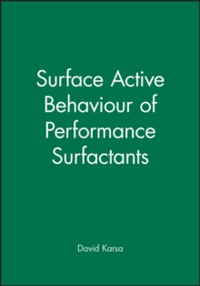 Image for Surface Active Behaviour of Performance Surfactants