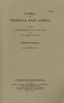 Image for Flora of Tropical East Africa: Sphenocleaceae
