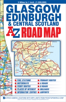 Glasgow, Edinburgh & Central Scotland A-Z Road Map