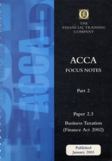Image for Acca Part 2: Paper 2.3 - Business Taxation Fa2002