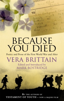 Image for Because you died  : poetry and prose of the First World War and after