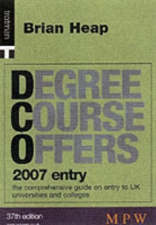 Image for Degree course offers  : 2007 entry