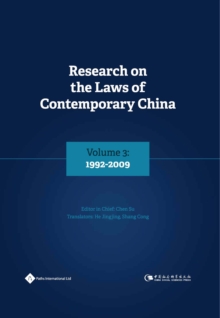 Image for Research on the Laws of Contemporary China, Volume 3 : 1992-2009