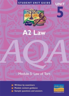 Image for A2 Law AQA : Law of Tort