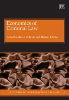 Image for Economics of criminal law
