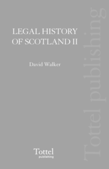 Image for Legal History of Scotland : The Later Middle Ages