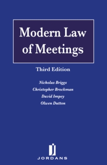 Image for Modern Law of Meetings