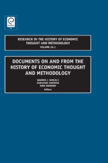 Image for Documents on and from the History of Economic Thought and Methodology