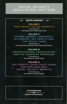Image for Social Security: Legislation 2007 : 2007/2008 Supplement