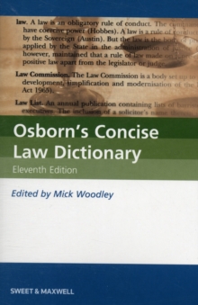 Image for Osborn's Concise Law Dictionary